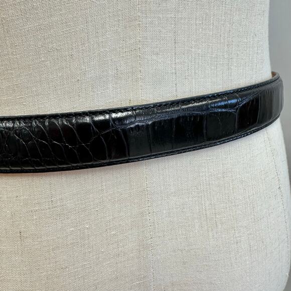 Lauren Ralph Lauren Logo Reversible Black Leather Belt Size Large/X Large - Picture 12 of 14